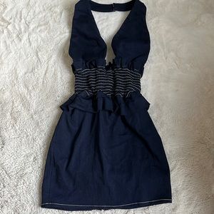 NBD x-small backless mini dress or wear as a top